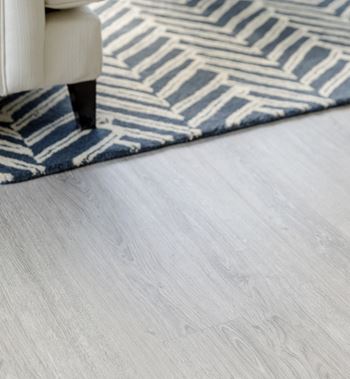 Vinyl flooring with rug